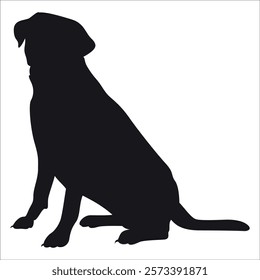 Black Animal Dog Silhouettes Vector illustration