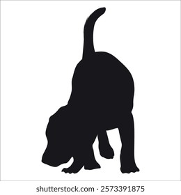 Black Animal Dog Silhouettes Vector illustration