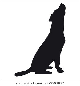 Black Animal Dog Silhouettes Vector illustration