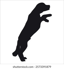 Black Animal Dog Silhouettes Vector illustration