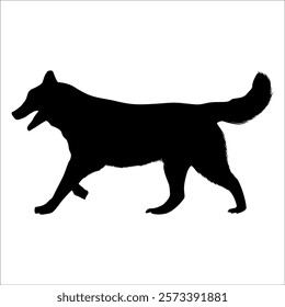 Black Animal Dog Silhouettes Vector illustration