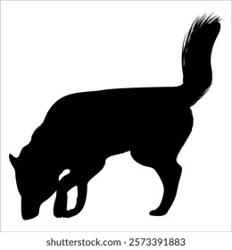 Black Animal Dog Silhouettes Vector illustration