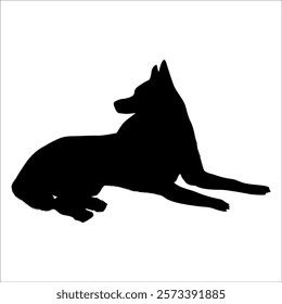 Black Animal Dog Silhouettes Vector illustration