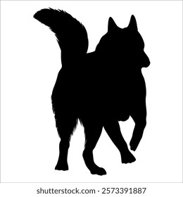 Black Animal Dog Silhouettes Vector illustration