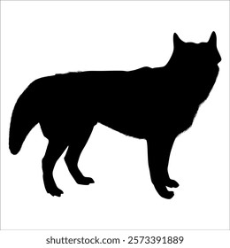 Black Animal Dog Silhouettes Vector illustration