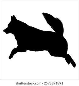 Black Animal Dog Silhouettes Vector illustration