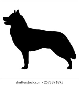 Black Animal Dog Silhouettes Vector illustration