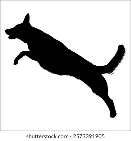 Black Animal Dog Silhouettes Vector illustration