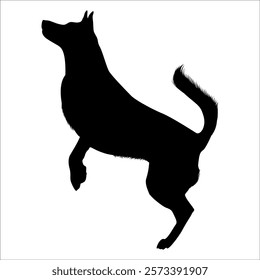 Black Animal Dog Silhouettes Vector illustration