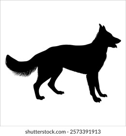 Black Animal Dog Silhouettes Vector illustration