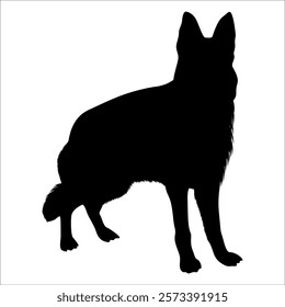 Black Animal Dog Silhouettes Vector illustration