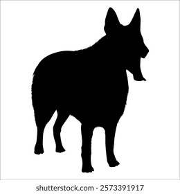 Black Animal Dog Silhouettes Vector illustration