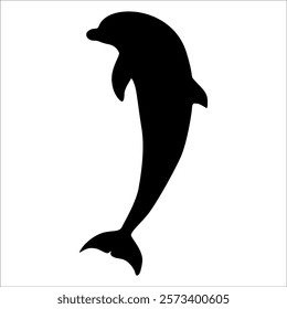 Black Animal Dolphin Vector illustration