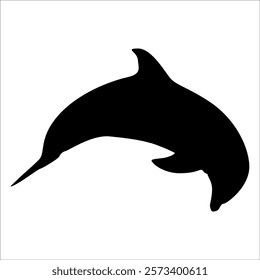 Black Animal Dolphin Vector illustration