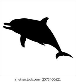 Black Animal Dolphin Vector illustration