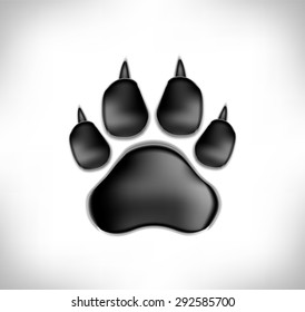 Black animal paw print