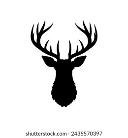 Black animal silhouette side view isolaled 