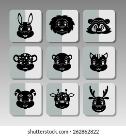 Black animals icons 2