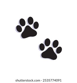 Black animals paw print Cute Design