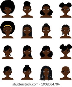Black Girl Hair Cartoon Images Stock Photos Vectors Shutterstock