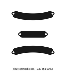 black Anodized Rivet Tags vector