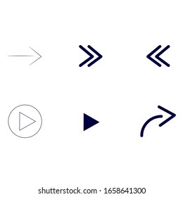 Black ans white set of arrows. Different vector design, Editable pointer icon,
