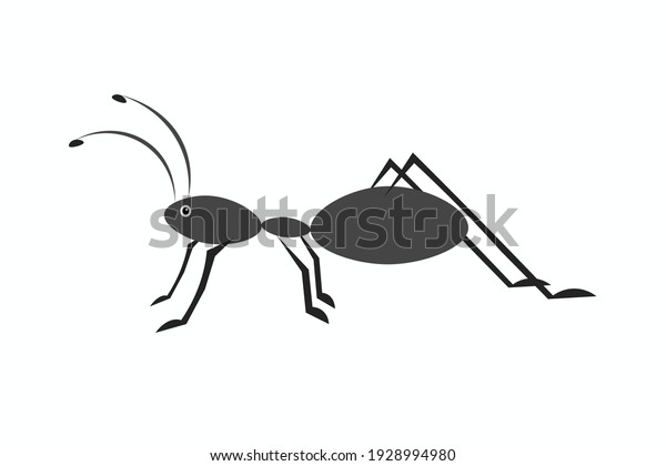 Black Ant Character\
Vector Illustration