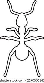 Black ant logo design. Vector illustration and icon. Silhouette on white background..eps
