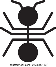Black ant vector illustration drawing