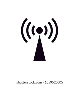 Black antenna vector with white background 