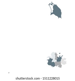 Black Antigua and Barbuda map vector