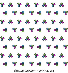 Black antistress toy simple dimple and pop it seamless pattern on a white background. Vector illustration