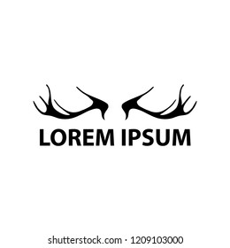 black antlers, logo template