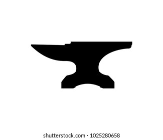 Black Anvil For Forging Symbol Logo Vector