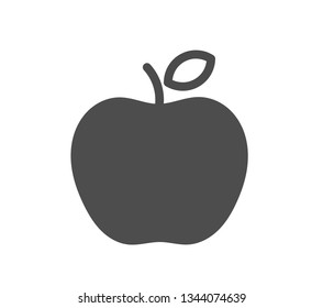 Black apple fruit icon. Vector illustration.