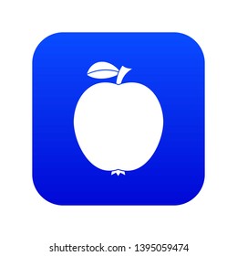 Black apple icon digital blue for any design isolated on white vector illustration