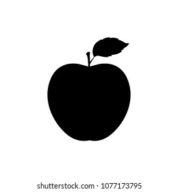 black apple silhouette