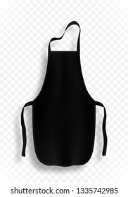 Black apron isolated on transparent background