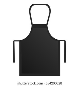 Black Apron Isolated On White Background. Vector Illustration