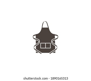Black apron with outsets and pocket  vector illustator