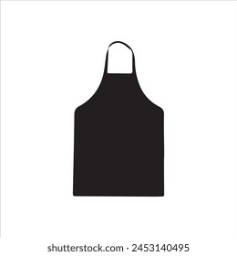 Black apron silhouette icon vector illustration isolated on white background