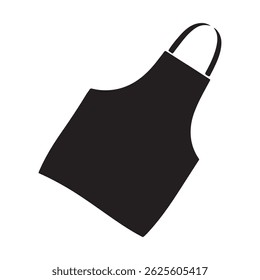 Black apron silhouette icon vector illustration isolated on white background
