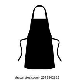  Black apron silhouette vector icon sign symbol illustration design.