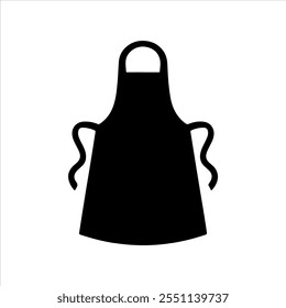 Black apron silhouette vector illustration on white background
