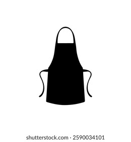 Black Apron silhouette vector illustration on white background