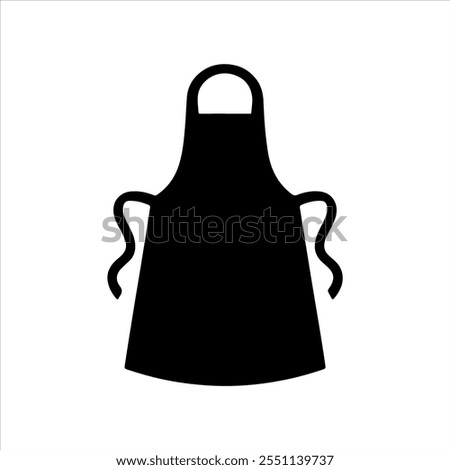 Black apron silhouette vector illustration on white background
