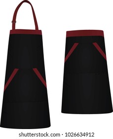 Black apron. vector illustration