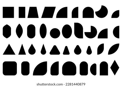 Black arches. Geometric shape. Vector illustration.