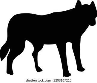 black arctic wolf silhouette vector logo