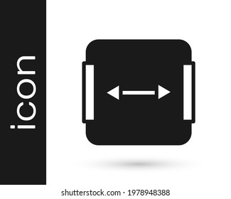 Black Area Measurement Icon Isolated On White Background.  Vector